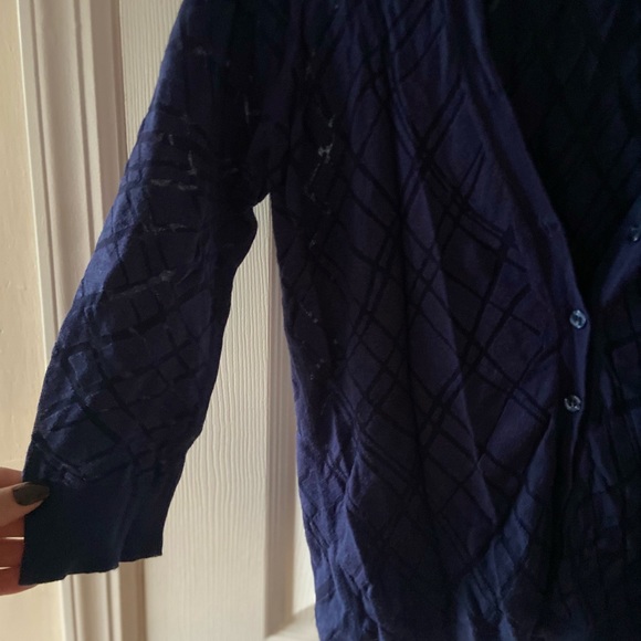 Lightweight sheer navy cardigan - Picture 3 of 3